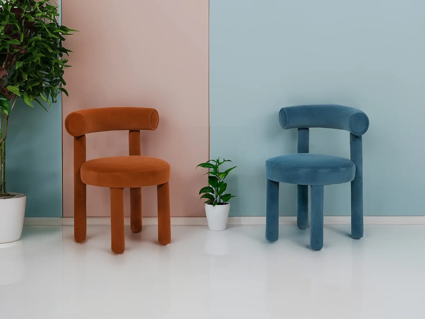 Silla 62x80x58 cm azul Leith LET77B