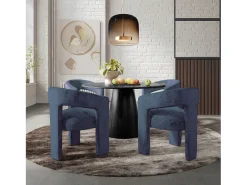 Silla 62x75x58 cm azul Leith LET71NB