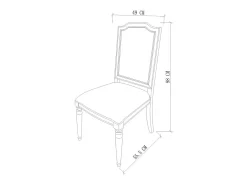 Silla 49x98x57 cm gris Dijon di28