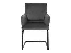 Sillas cantilever MCW-N60 (juego de 6), gris oscuro