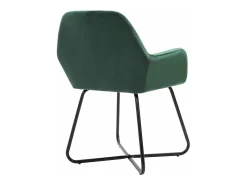 Sillas comedor 2 unidades de terciopelo verde