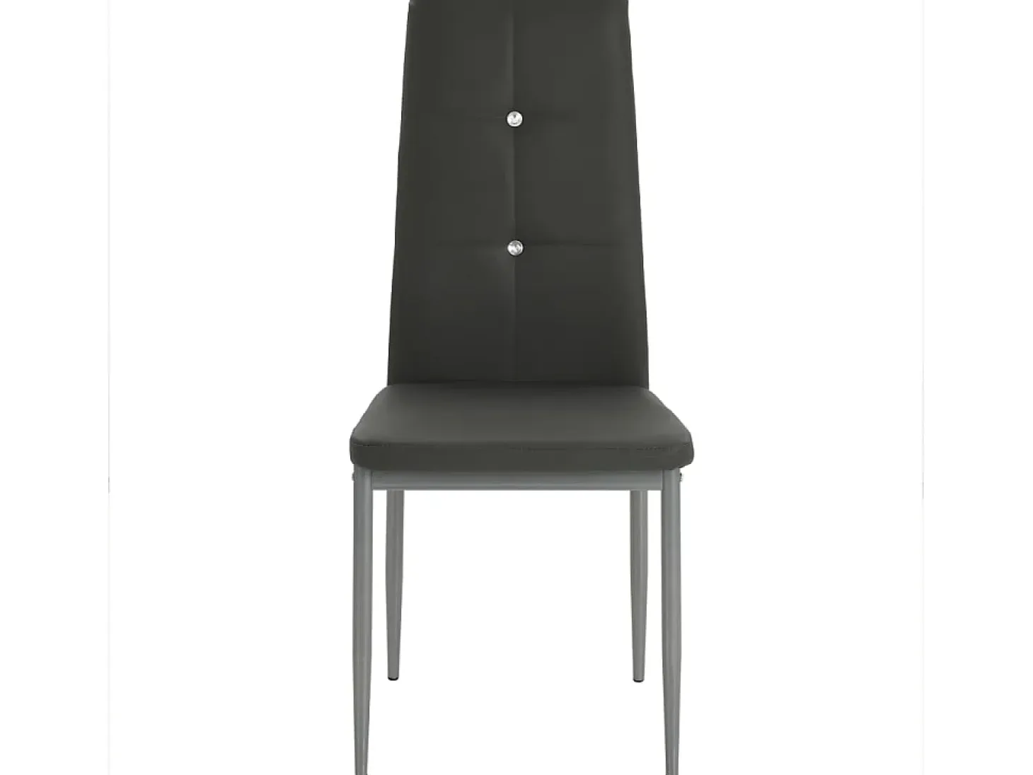 Sillas comedor 6 unidades cuero artificial gris
