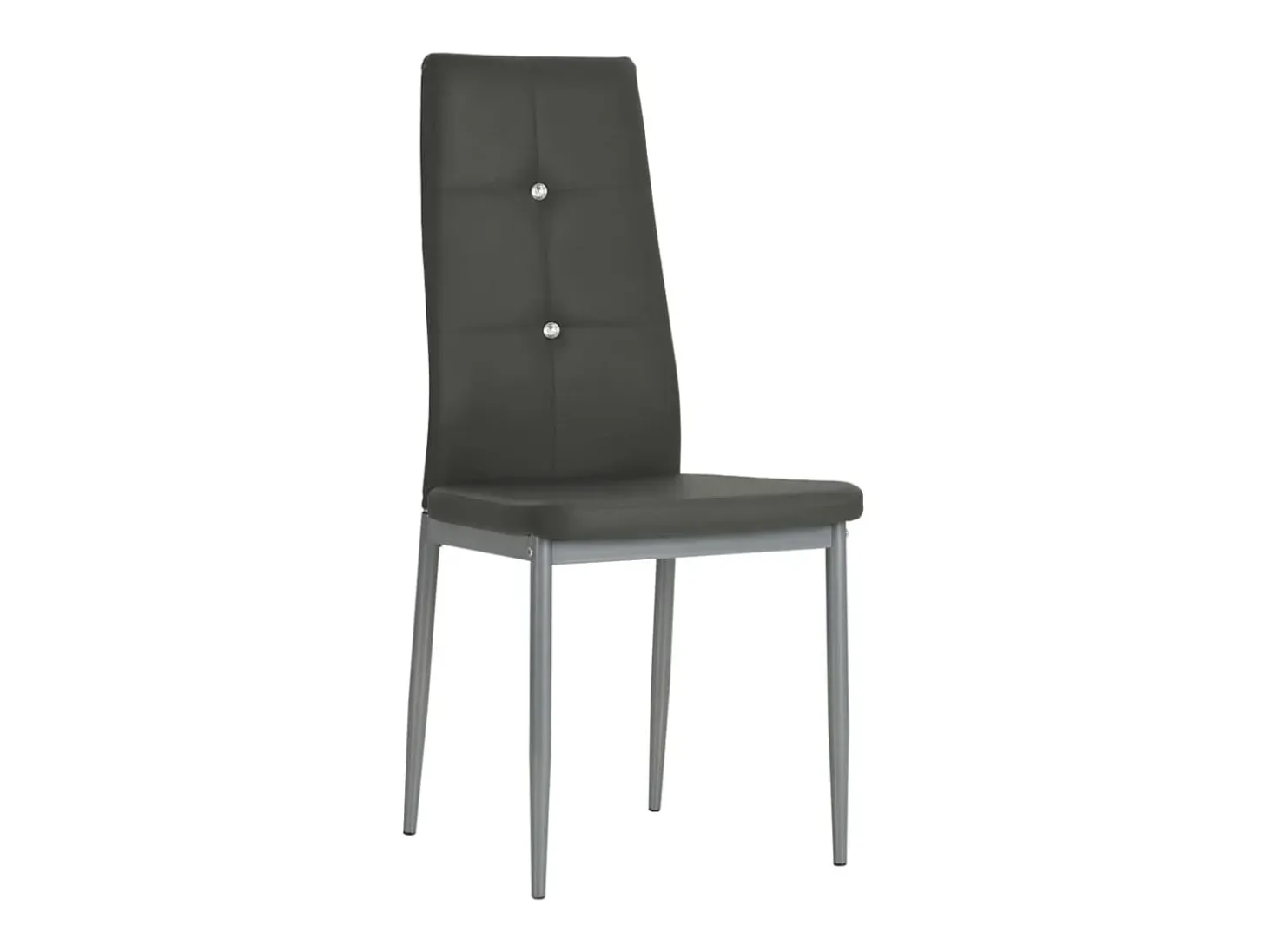 Sillas comedor 6 unidades cuero artificial gris
