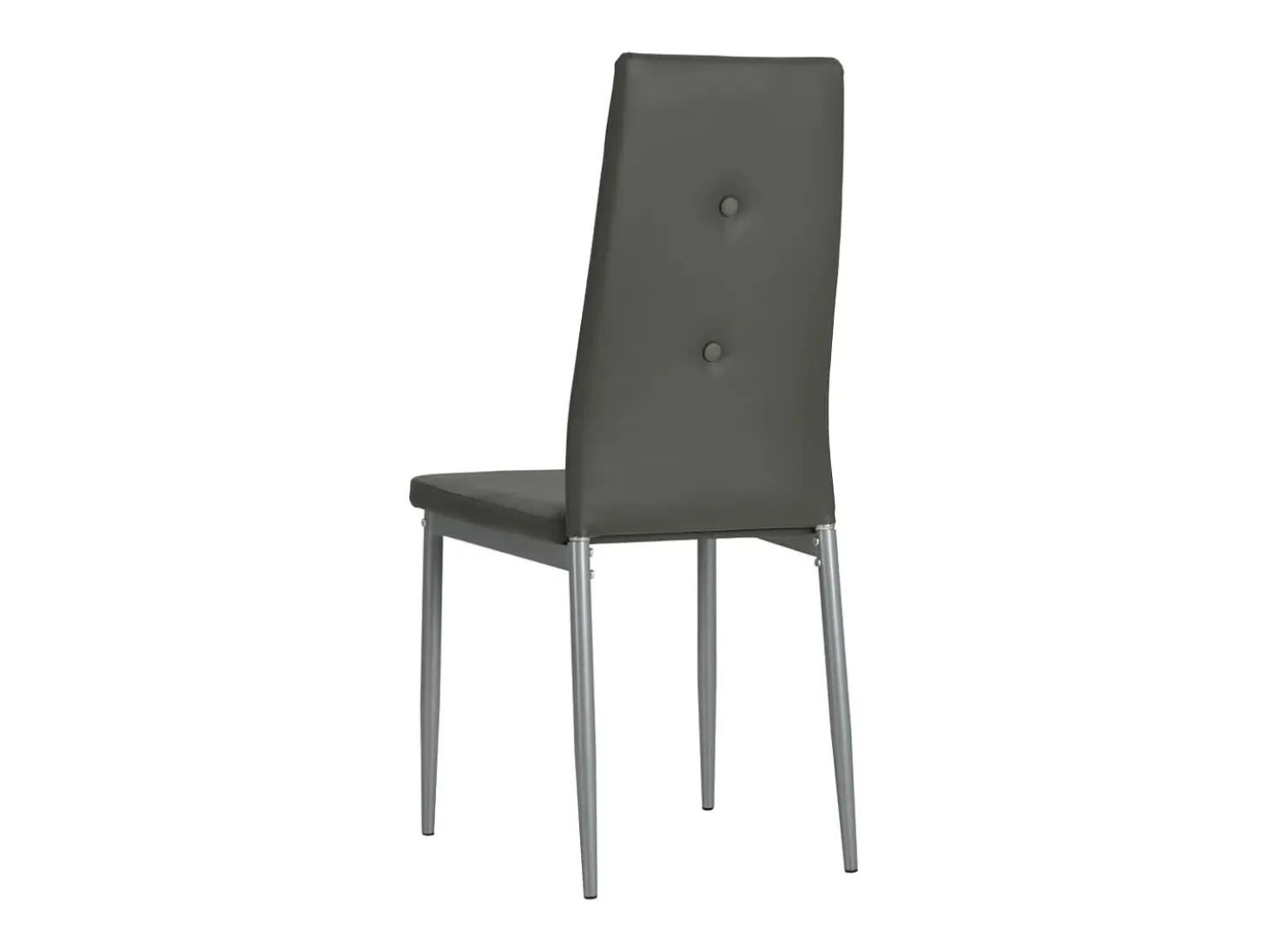 Sillas comedor 6 unidades cuero artificial gris