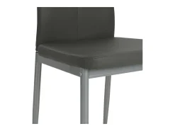 Sillas comedor 6 unidades cuero artificial gris