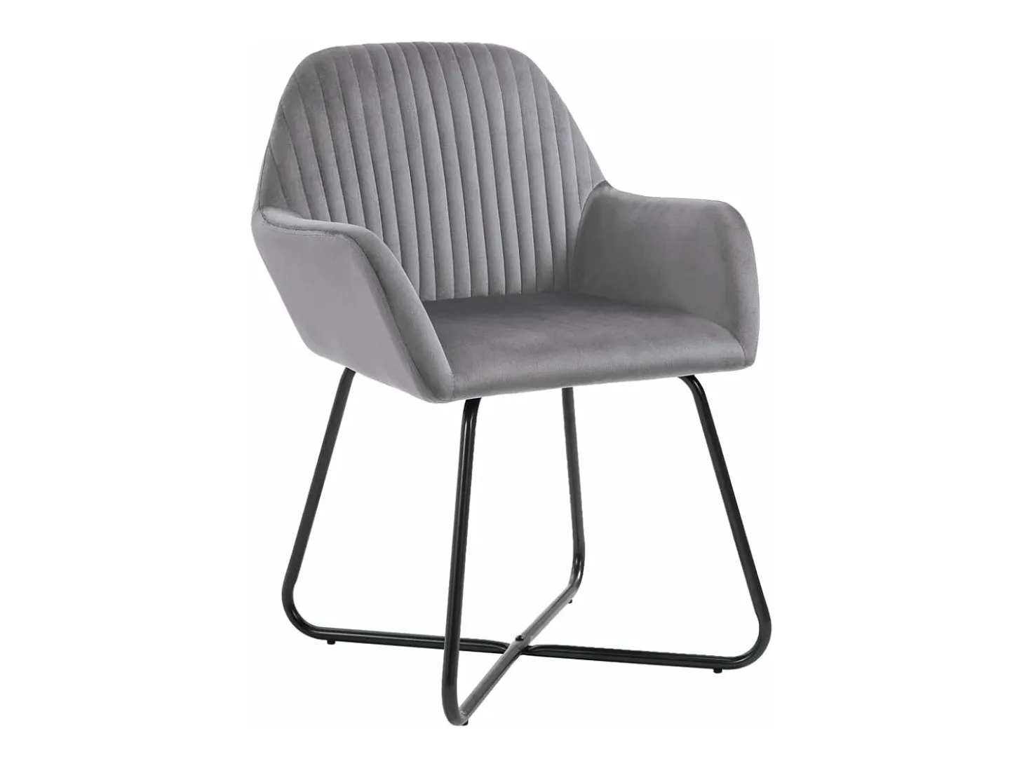 Sillas comedor 2 unidades de terciopelo gris
