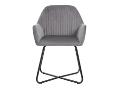 Sillas comedor 2 unidades de terciopelo gris