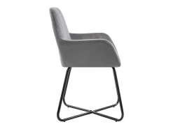 Sillas comedor 2 unidades de terciopelo gris