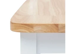 Sillas comedor 4 unidades madera maciza caucho blanco madera claro