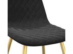 Sillas comedor 2 unidades de terciopelo negro