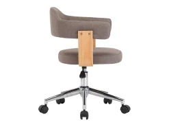 Sillas comedor giratorias 2 unidades madera curvada tela gris taupe