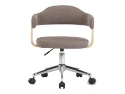 Sillas comedor giratorias 2 unidades madera curvada tela gris taupe