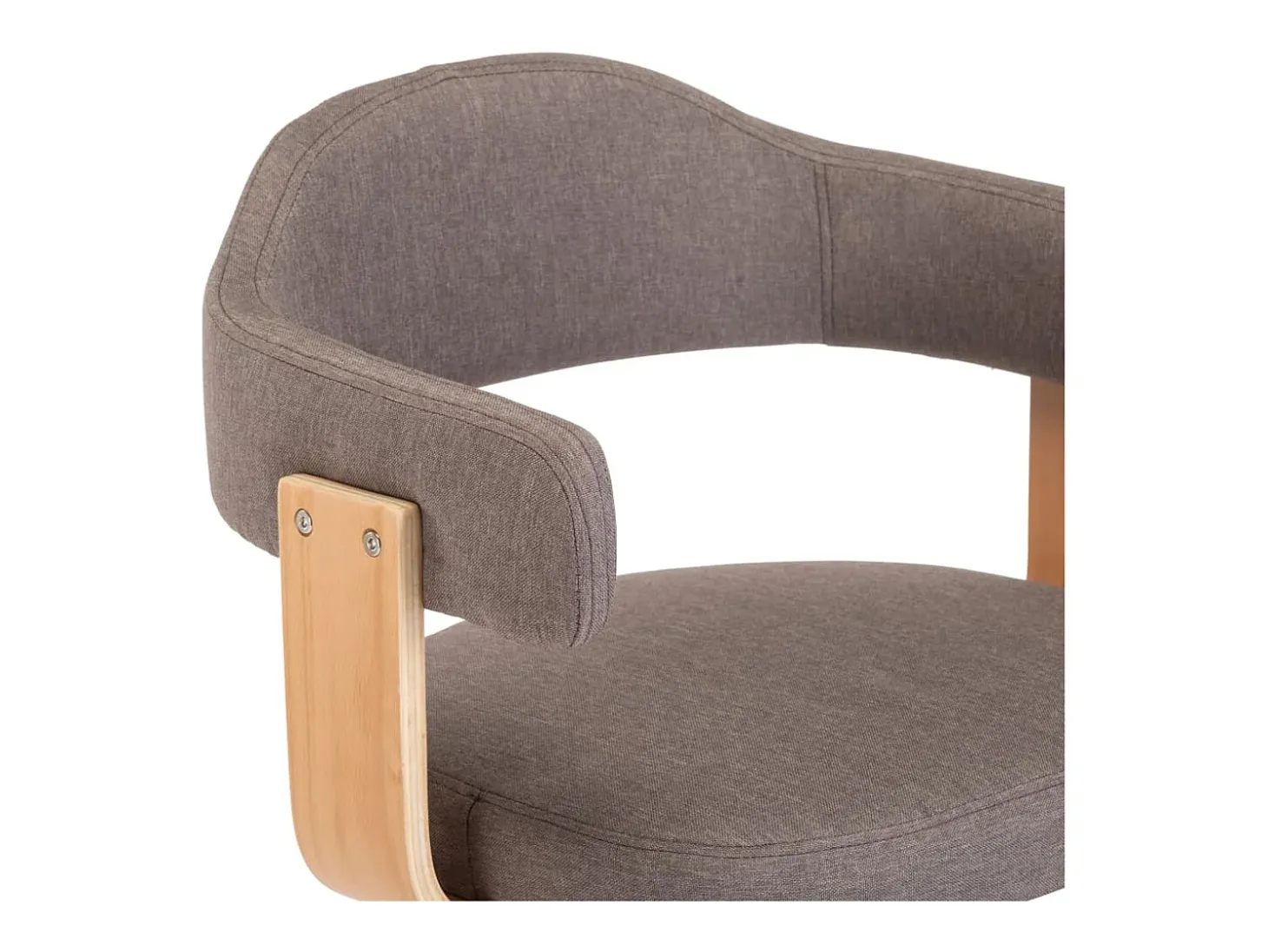 Sillas comedor giratorias 4 unidades madera curvada tela gris taupe