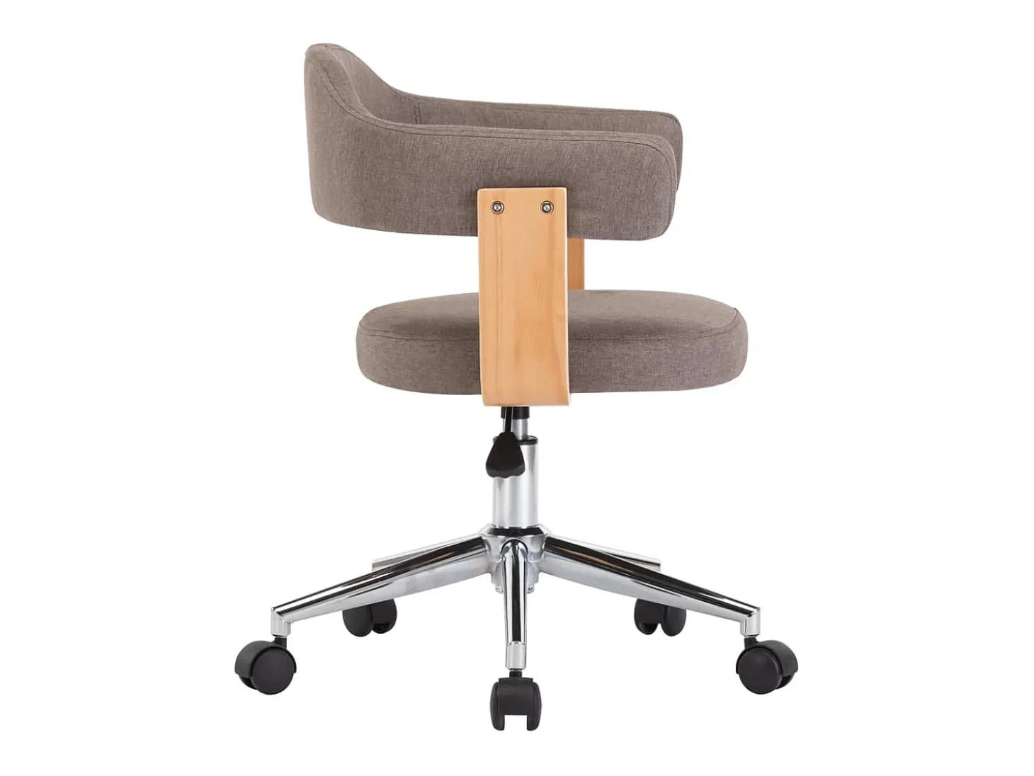 Sillas comedor giratorias 4 unidades madera curvada tela gris taupe