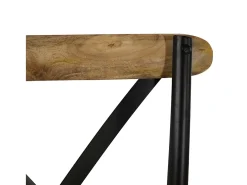 Sillas con respaldo cruzado 4 unidades madera maciza de mango negro
