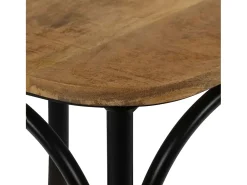 Sillas con respaldo cruzado 4 unidades madera maciza de mango negro