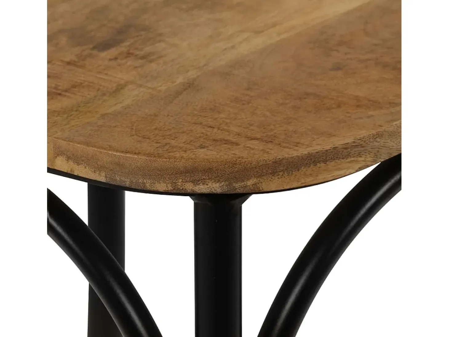 Sillas con respaldo cruzado 4 unidades madera maciza de mango negro