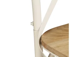 Sillas con respaldo cruzado 4 unidades madera maciza de mango blanco