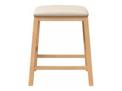 Sillas de bar con cojines 2 piezas madera maciza de caucho