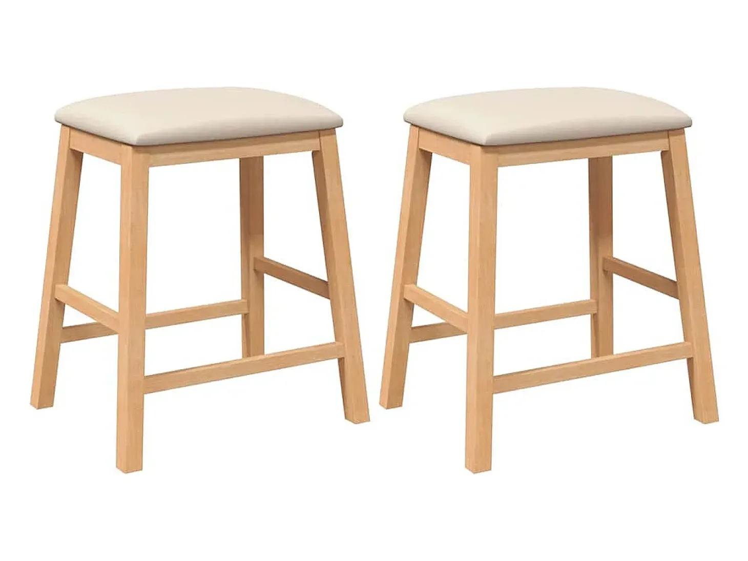 Sillas de bar con cojines 2 piezas madera maciza de caucho