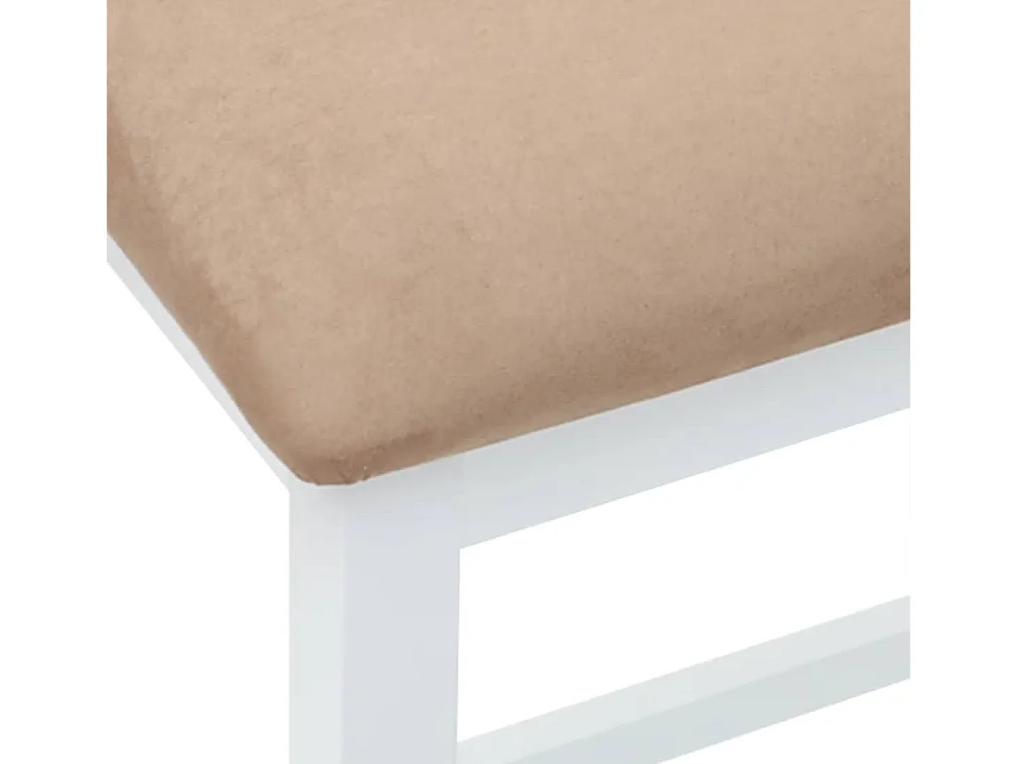Sillas de bar con cojines 2 uds madera maciza blanca caucho