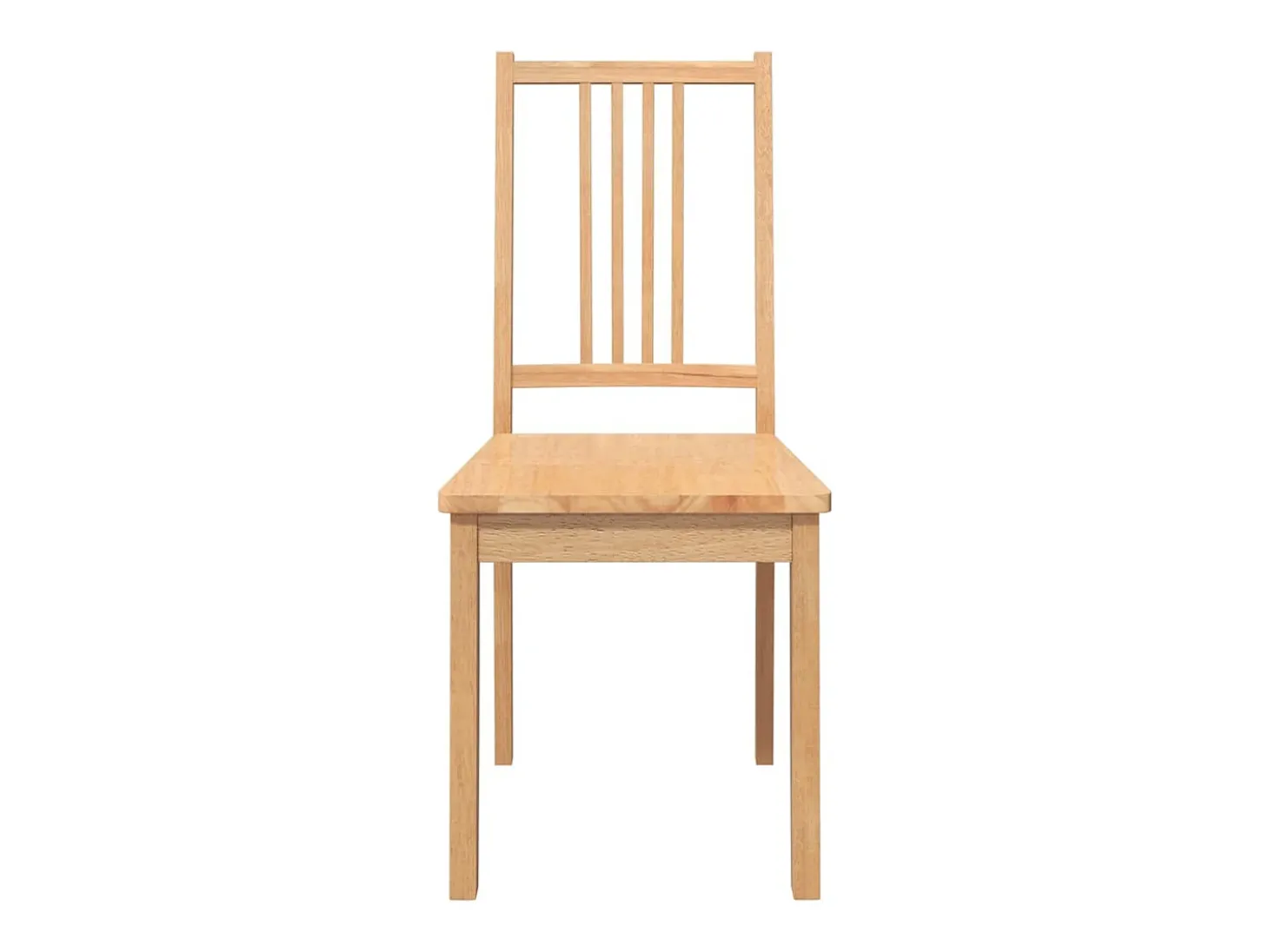 Sillas de comedor 2 unidades madera maciza natural caucho