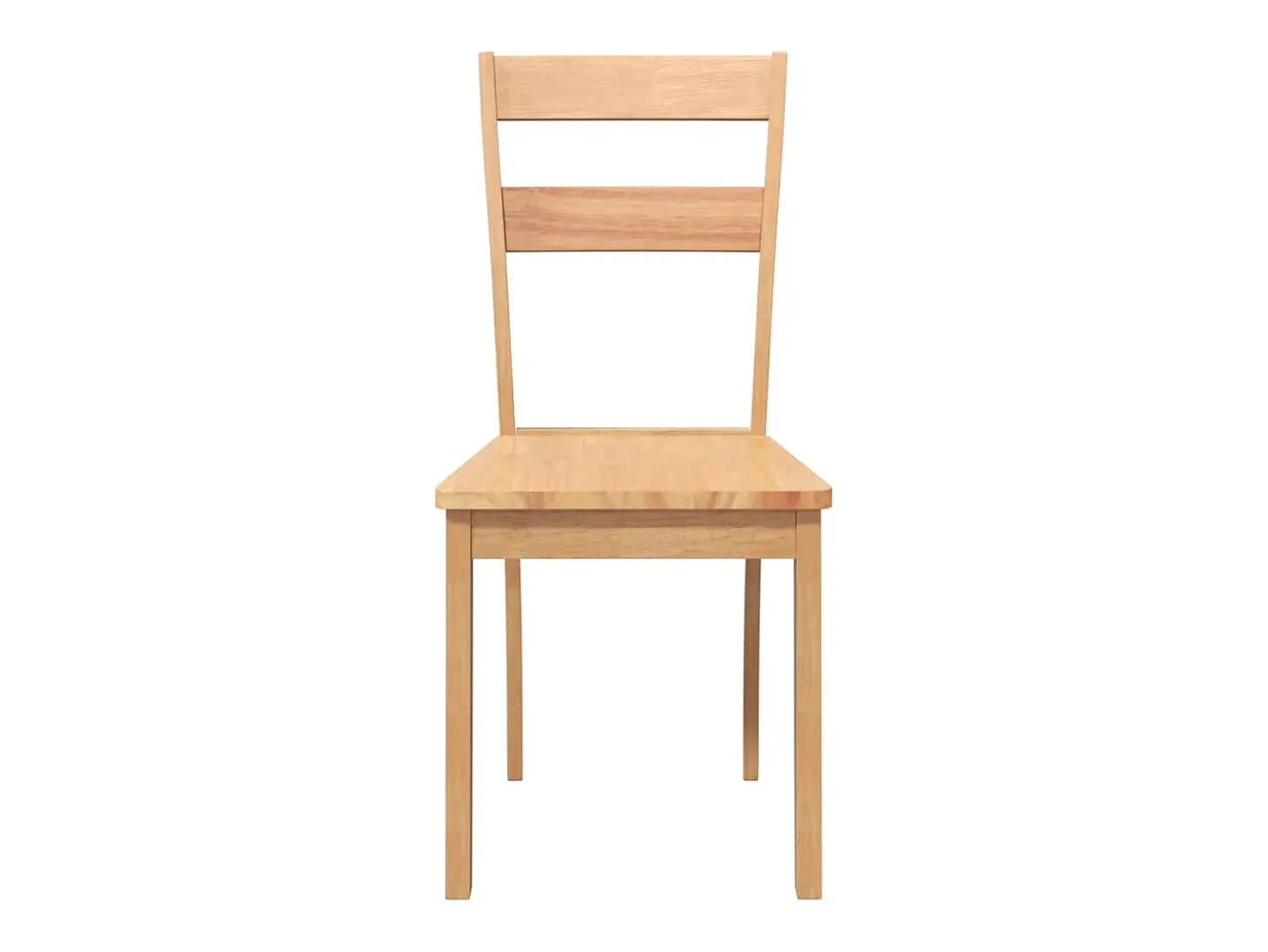 Sillas de comedor 2 unidades madera maciza natural caucho