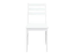 Sillas de comedor 2 piezas madera maciza de caucho blanco