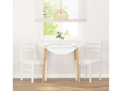 Sillas de comedor 2 piezas madera maciza de caucho blanco