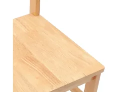 Sillas de comedor 2 piezas madera maciza de caucho