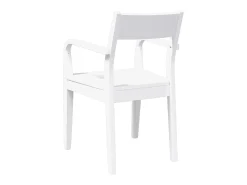 Sillas de comedor 2 piezas madera maciza de caucho blanco