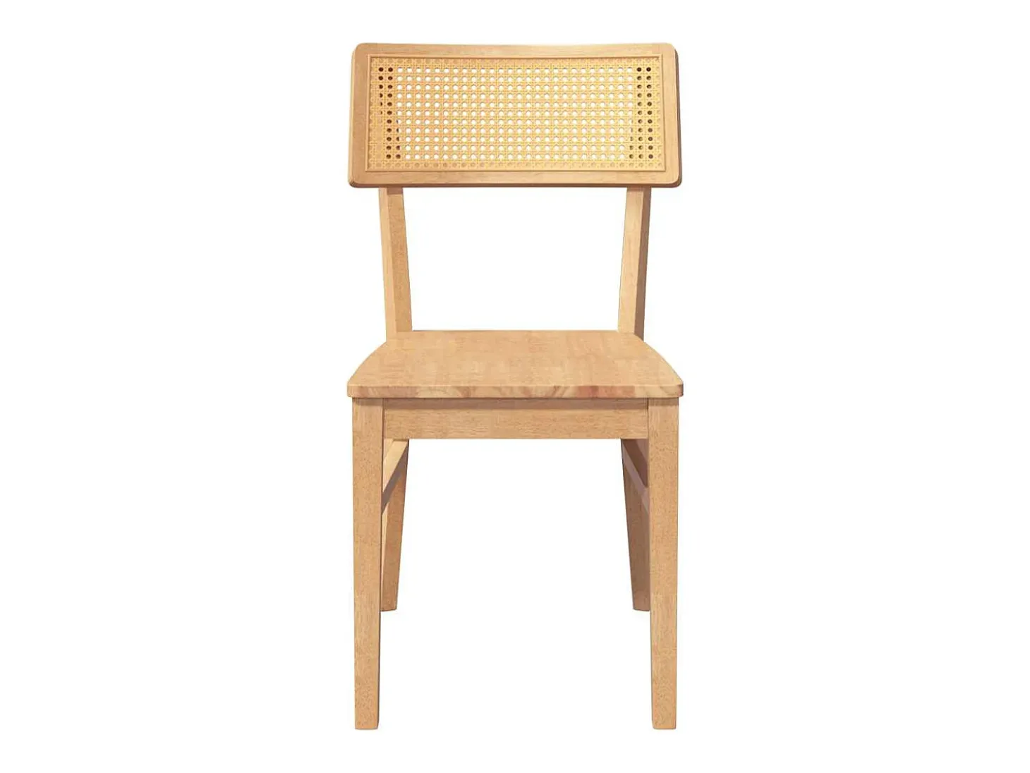 Sillas de comedor 2 piezas madera maciza de caucho