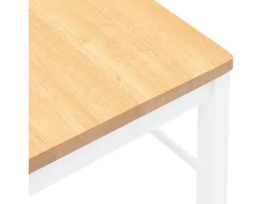 Sillas de comedor 2 piezas madera maciza de caucho blanco
