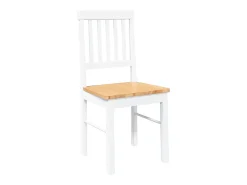 Sillas de comedor 2 piezas madera maciza de caucho blanco