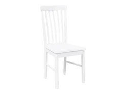 Sillas de comedor 2 piezas madera maciza de caucho blanco