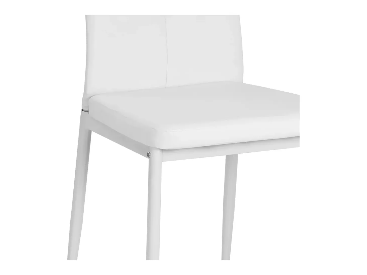 Sillas de comedor 6 uds cuero sintético blanco