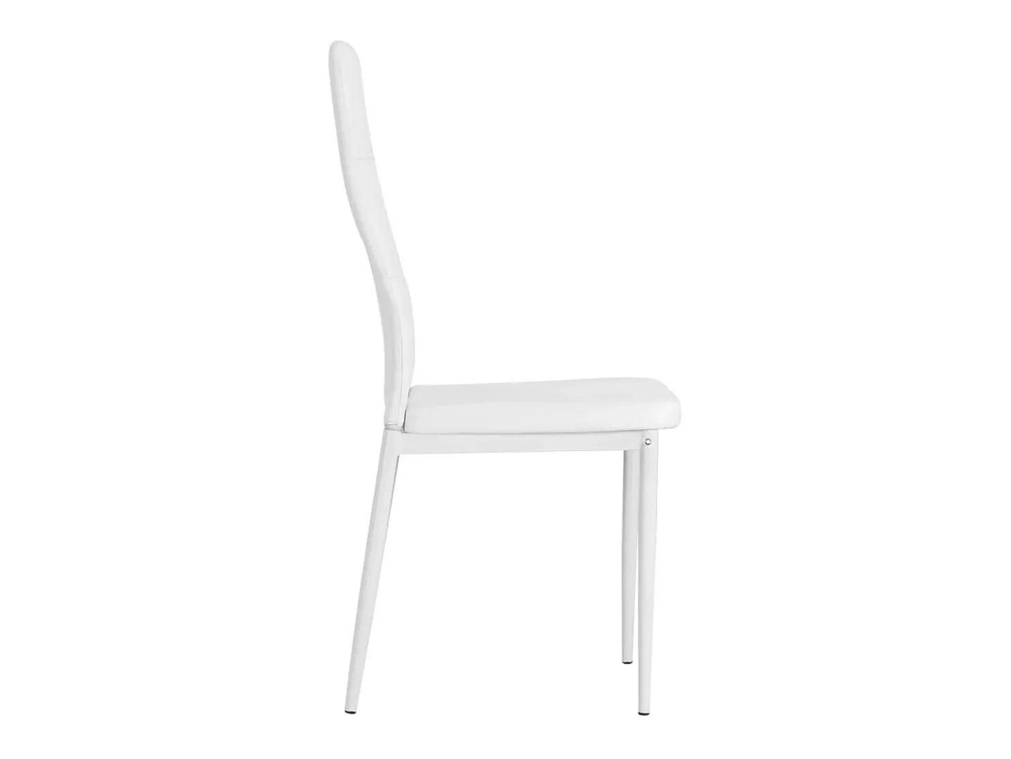 Sillas de comedor 6 uds cuero sintético blanco