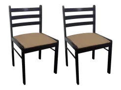 Sillas de comedor 2 uds madera maciza caucho terciopelo marrón