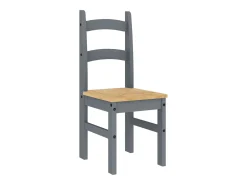 Sillas de comedor 2 uds madera maciza de pino gris 40x46x99 cm