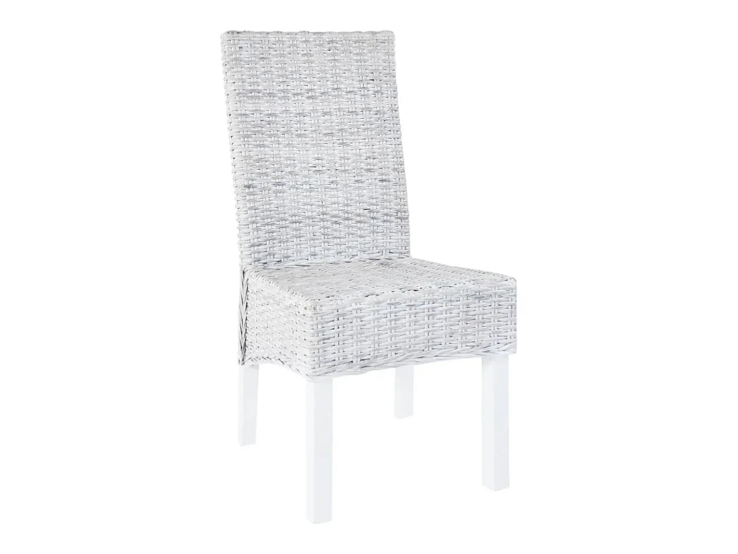 Sillas de comedor 2 uds ratán Kubu y madera caoba marrón claro