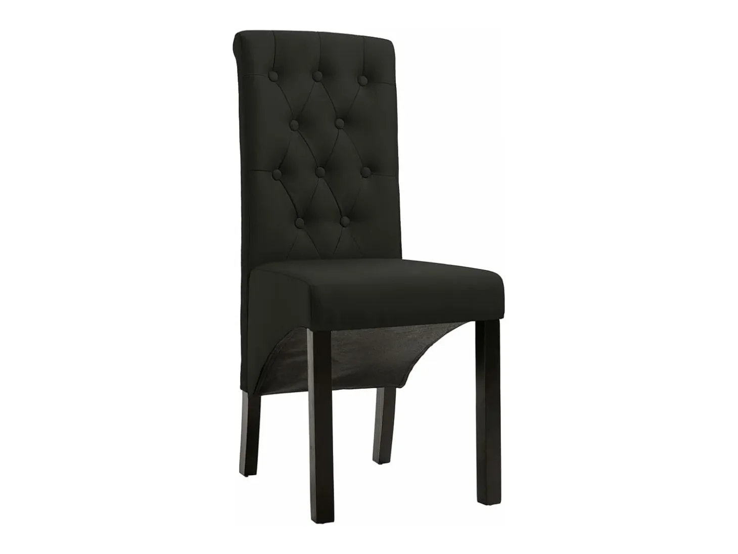 Sillas de comedor 4 unidades de tela negra