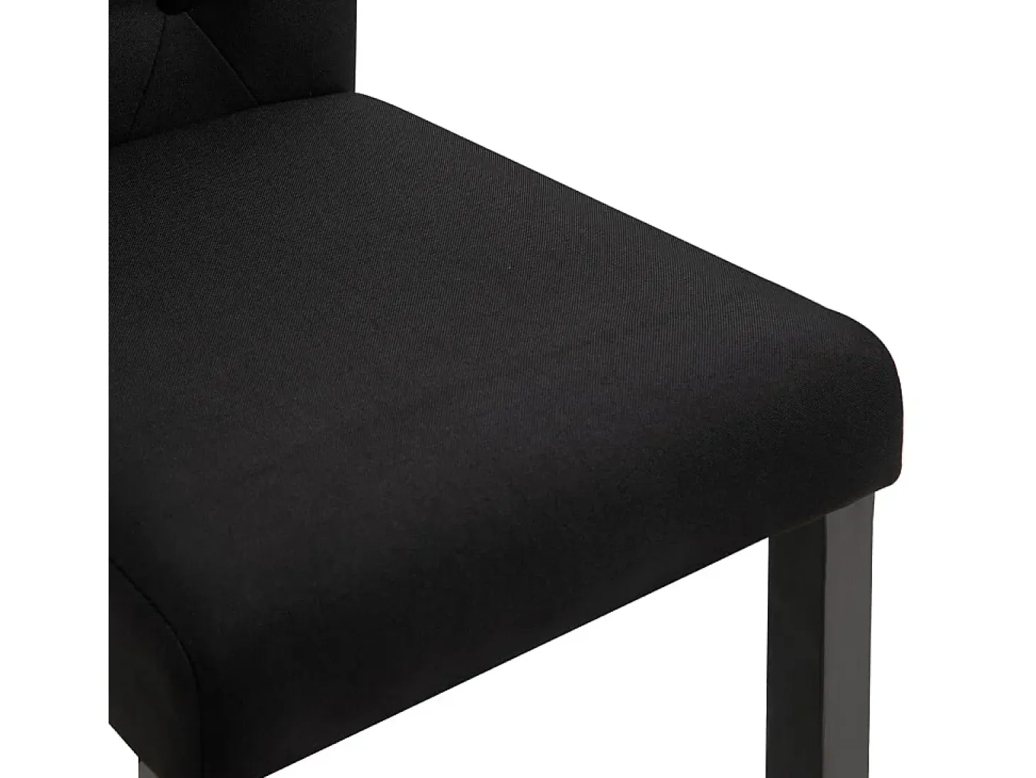 Sillas de comedor 4 unidades de tela negra