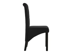 Sillas de comedor 4 unidades de tela negra