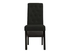 Sillas de comedor 4 unidades de tela negra