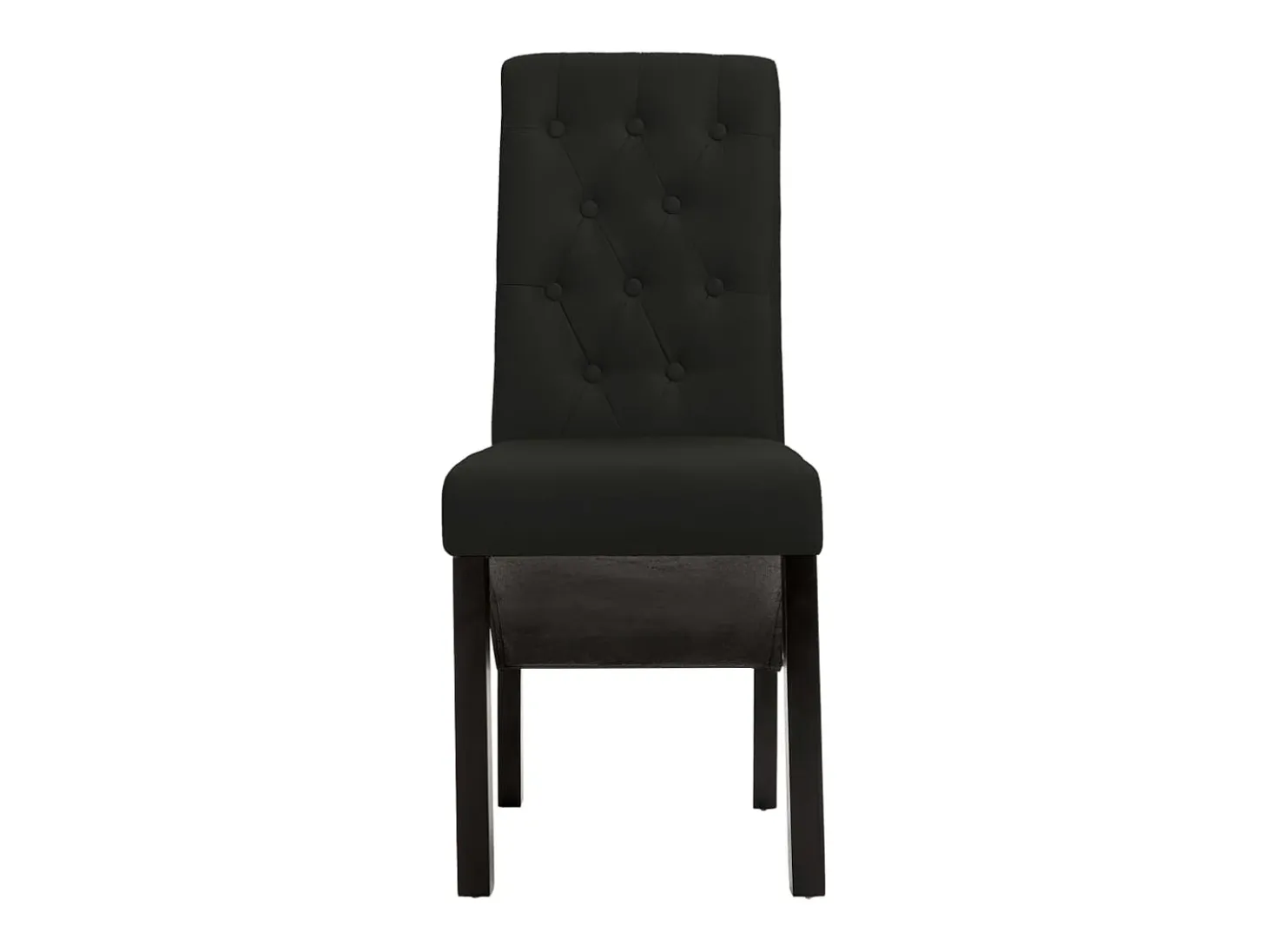 Sillas de comedor 4 unidades de tela negra
