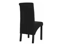 Sillas de comedor 4 unidades de tela negra
