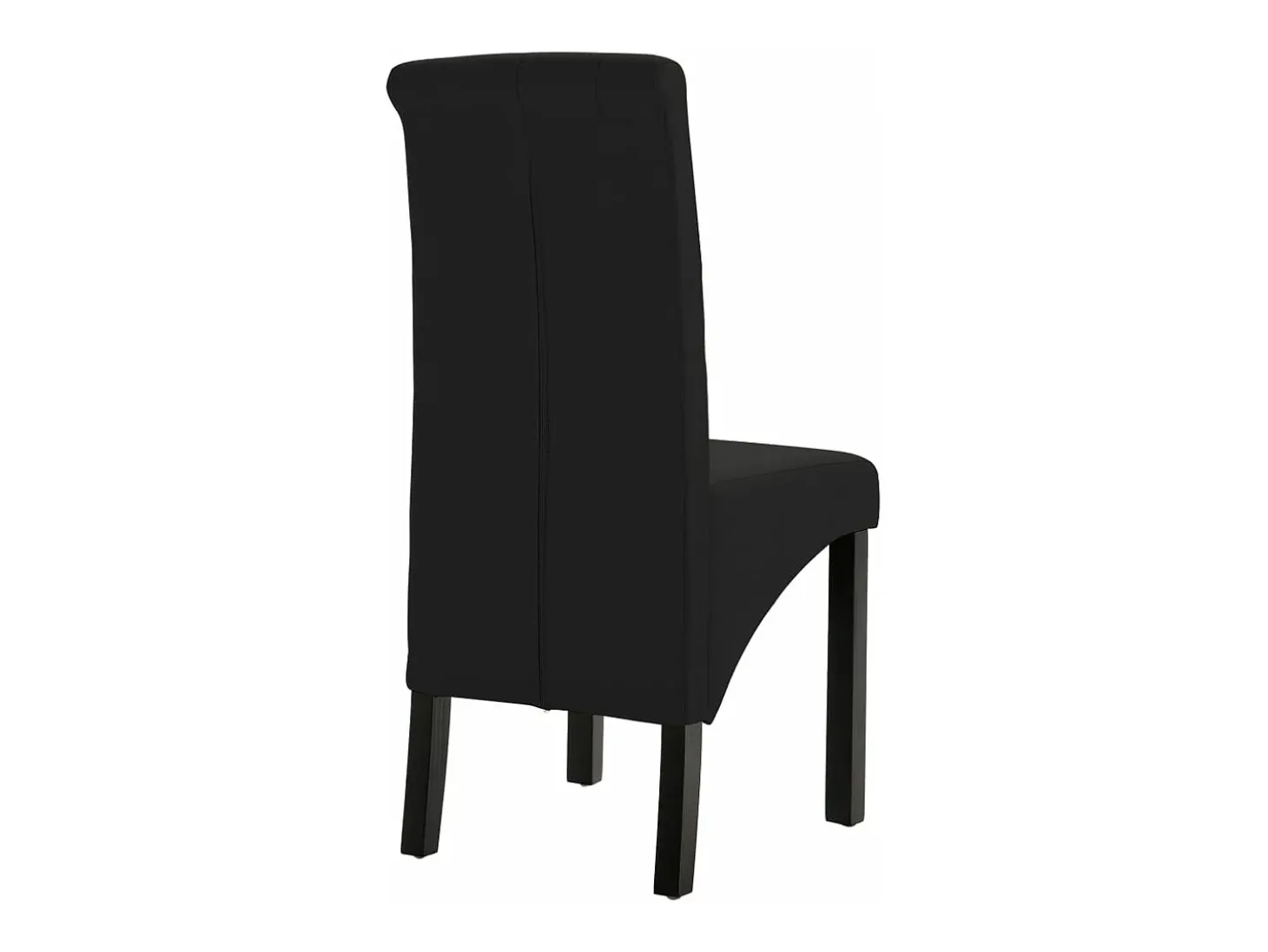Sillas de comedor 4 unidades de tela negra