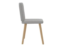 Sillas de comedor 6 unidades tela gris nube