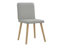 Sillas de comedor 6 unidades tela gris nube