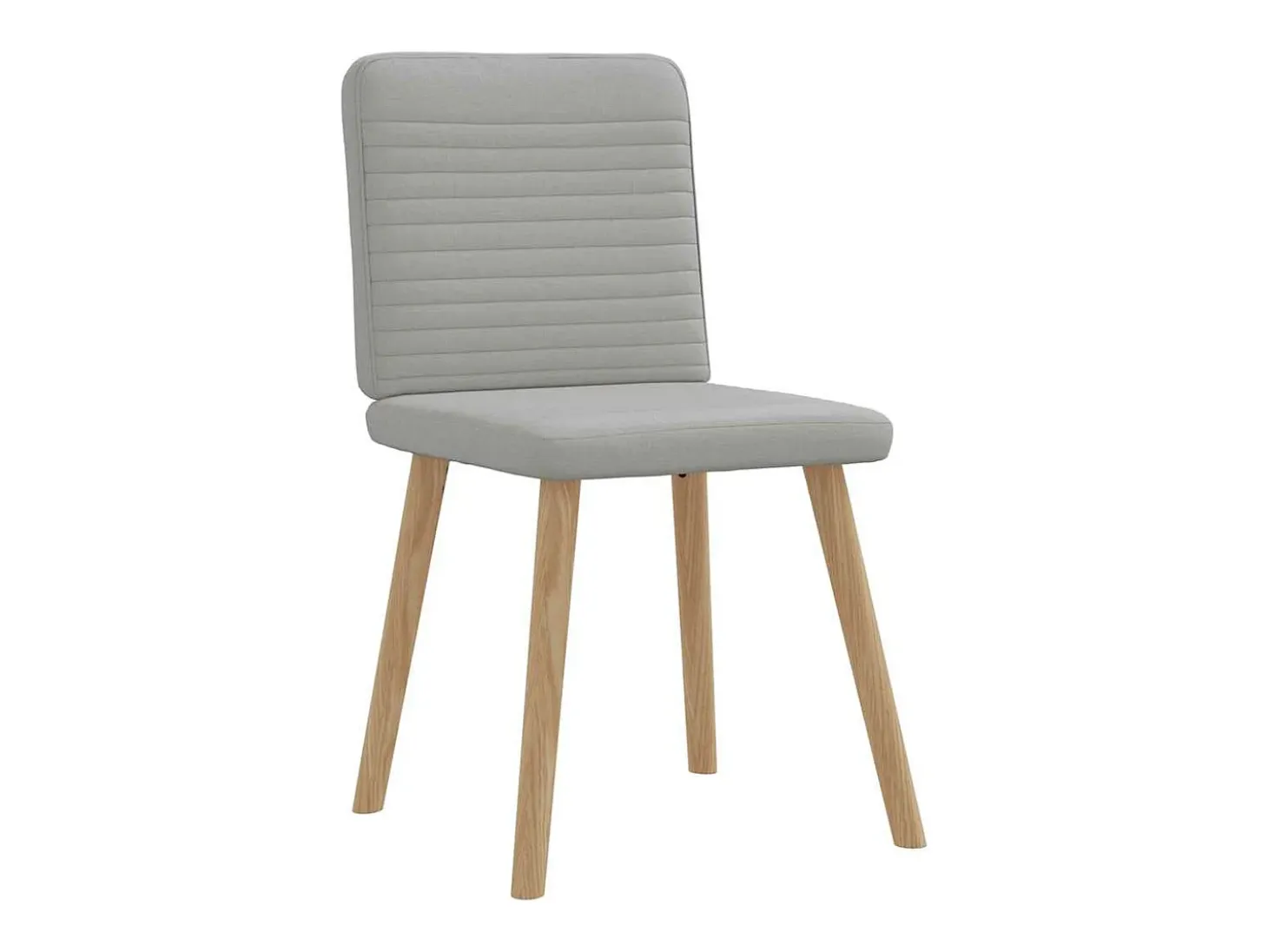 Sillas de comedor 6 unidades tela gris nube